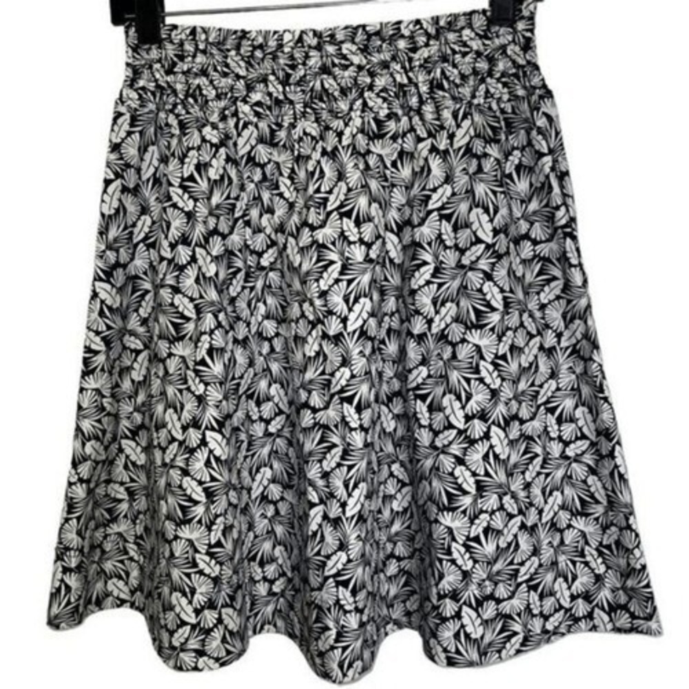 BODEN Navy/White Hawaiian Leaf Foliage Mini Skirt Cotton NWT Size 10 - Picture 5 of 7